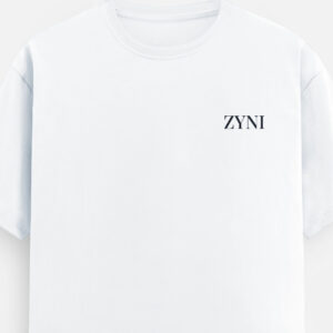 ZYNI White Cotton T-Shirt