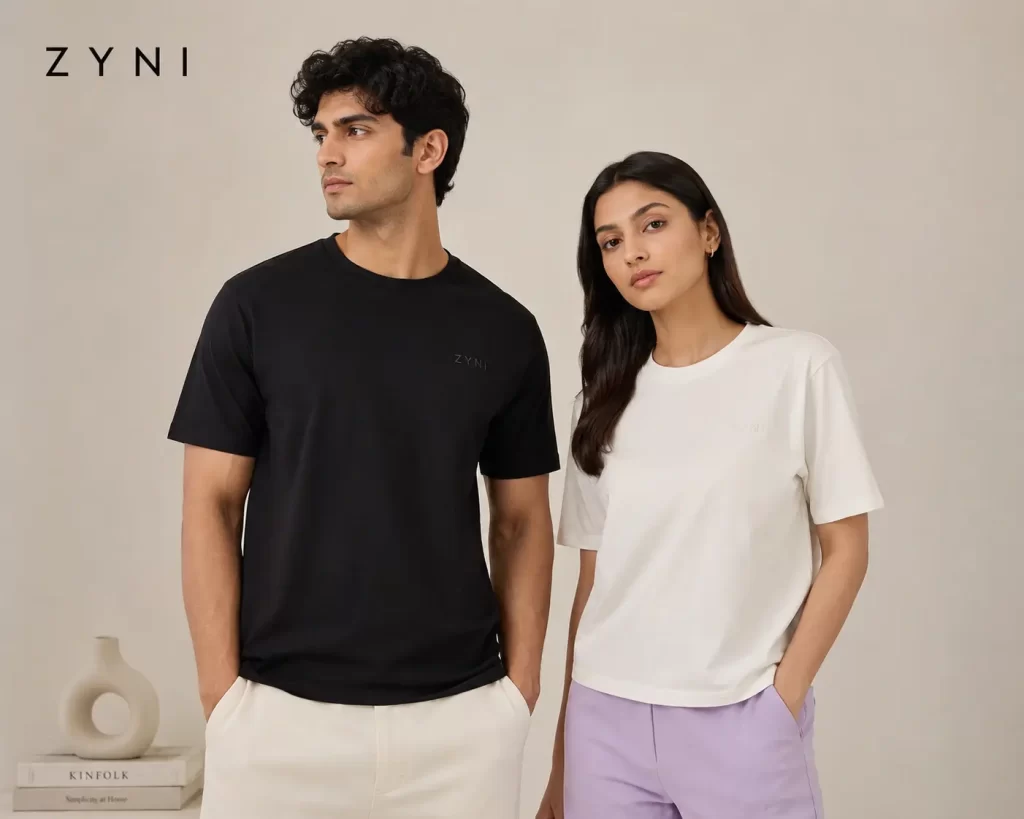 Best Plain T-Shirts in India by ZYNI – Premium Cotton T-Shirts for Men and Women