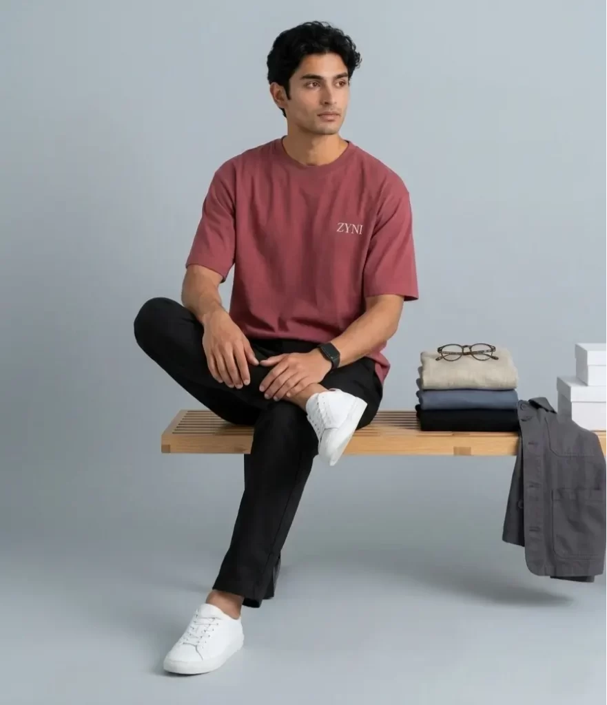 Minimalist styling ideas using plain cotton T-shirts