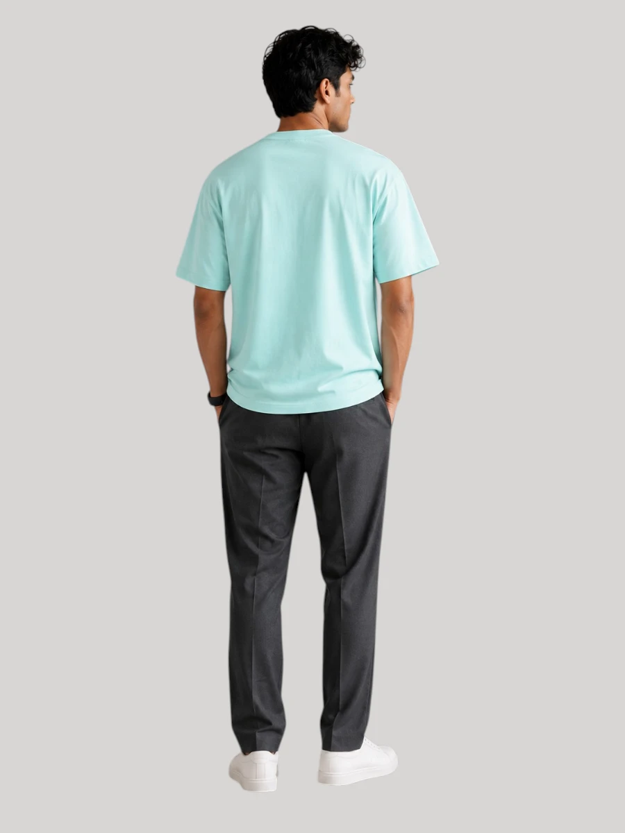 Back view of ZYNI Mint Green T-Shir