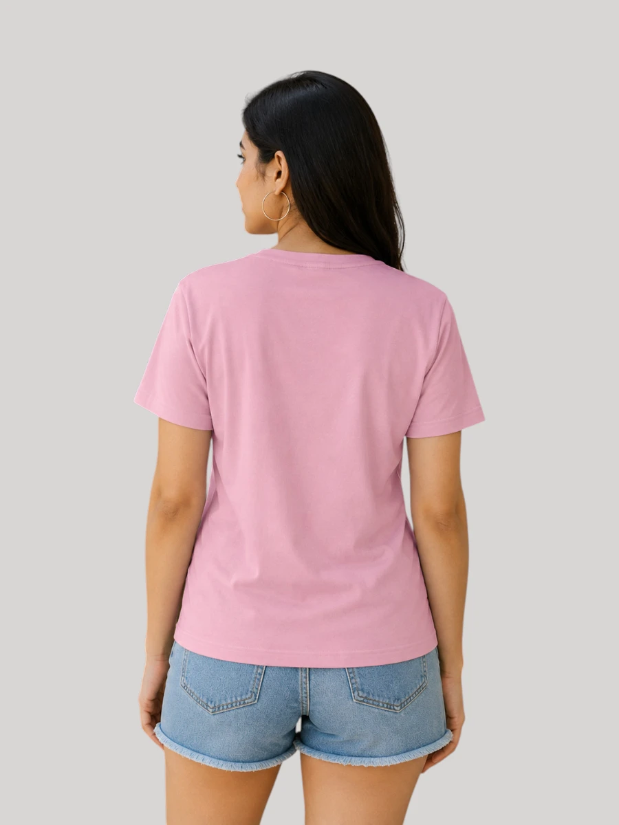 ZYNI Premium Plain Baby Pink Cotton T-Shirt for Women - Image 2