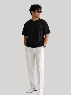Premium Plain Black T-Shirt for Men by ZYNI