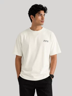 Premium Plain Off White T-Shirt for Men by ZYNI