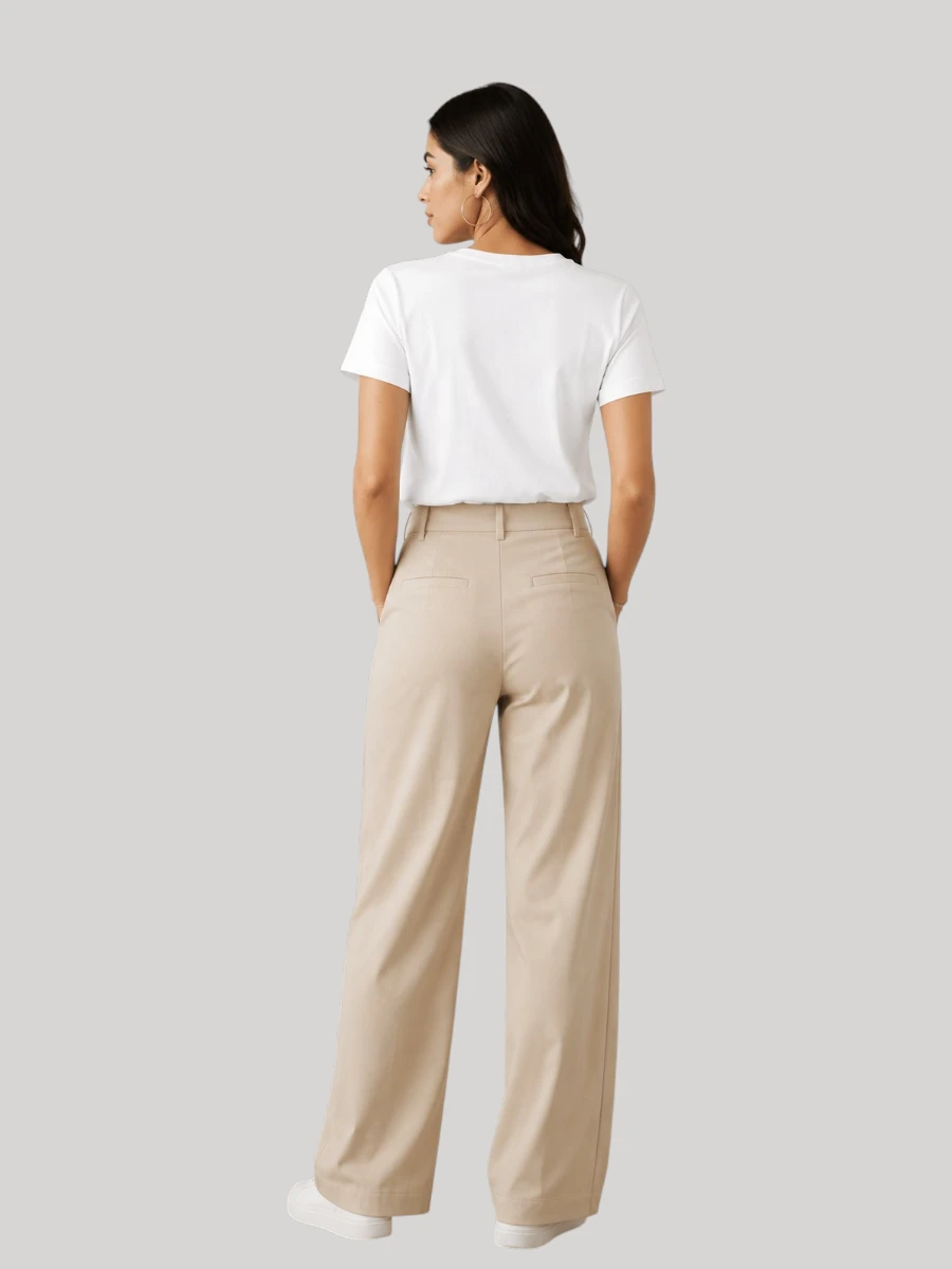 ZYNI Premium Plain White T-Shirt for Women - Image 2