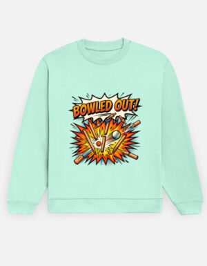 Bowled Out Comic Graphic Men's Crewneck Sweatshirt