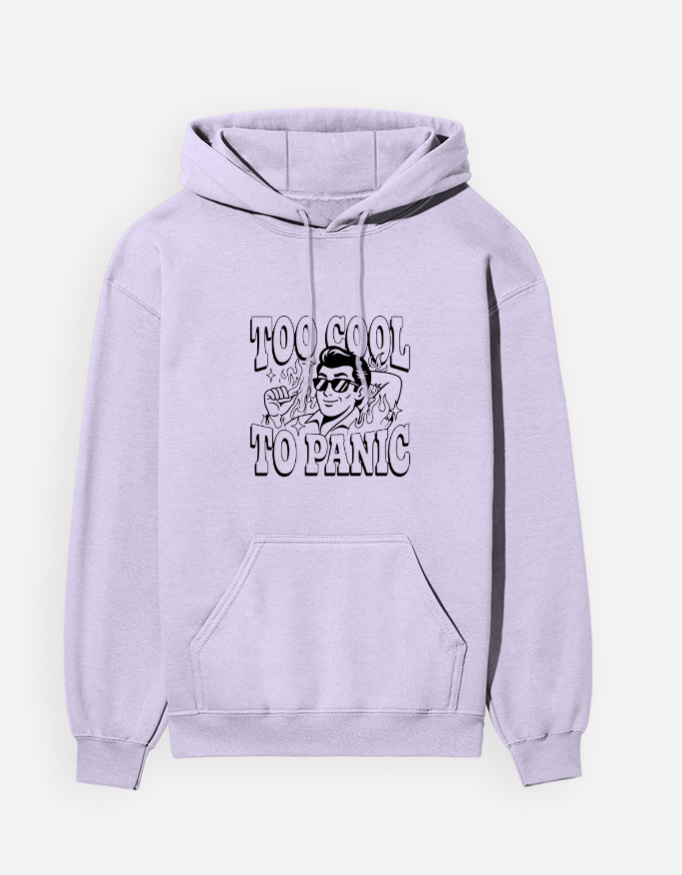 Men's "Too Cool To Panic" Retro Graphic Hoodie - Image 7