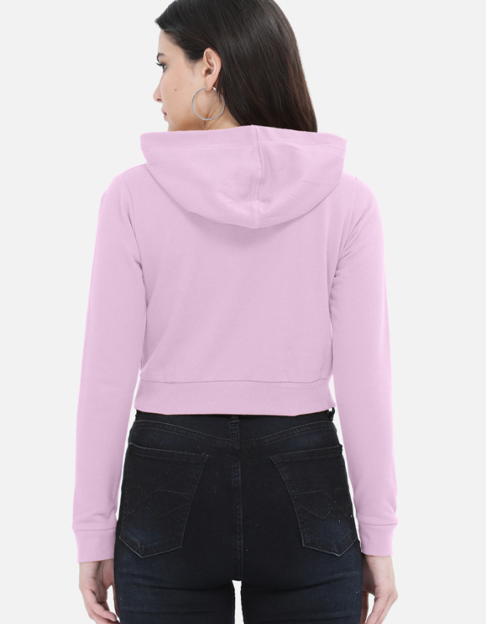 The "PEACE" Graphic Cropped Hoodie - Image 4