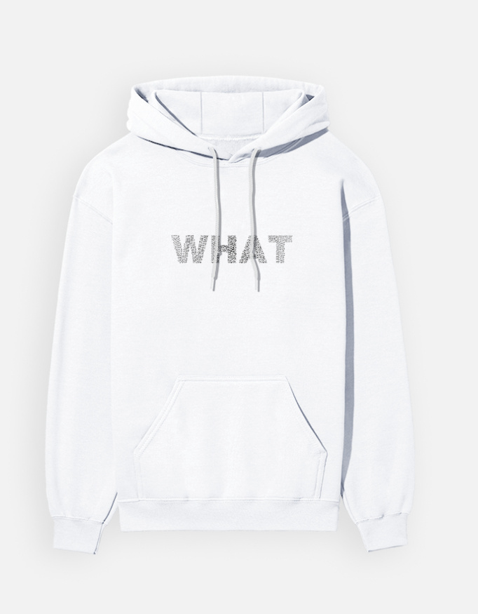 The "WHAT" Minimalist Heavyweight Graphic Hoodie - Image 5