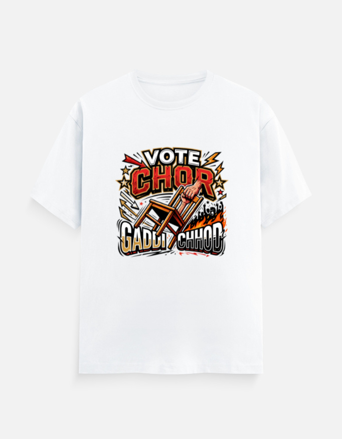 Men's Classic Cotton Graphic T-Shirt – "Vote Chor" Edition - Image 3