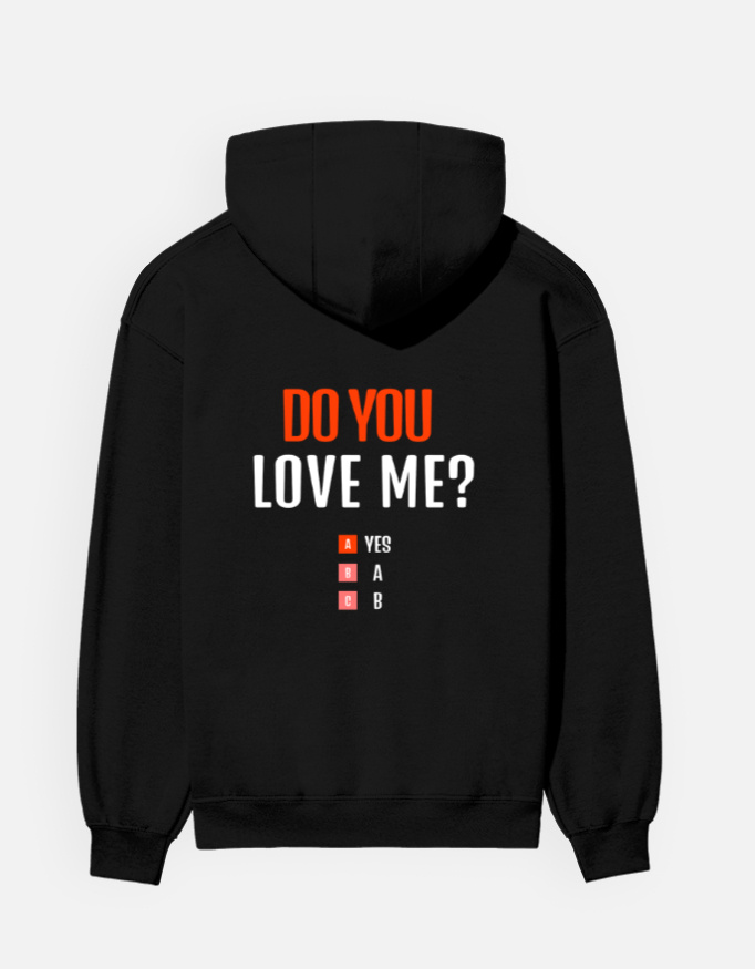 Men's Do You Love Me? Multiple Choice Graphic Hoodie
