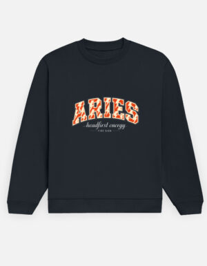 Men's Premium Regular Fit "Aries" Zodiac Graphic Sweatshirt