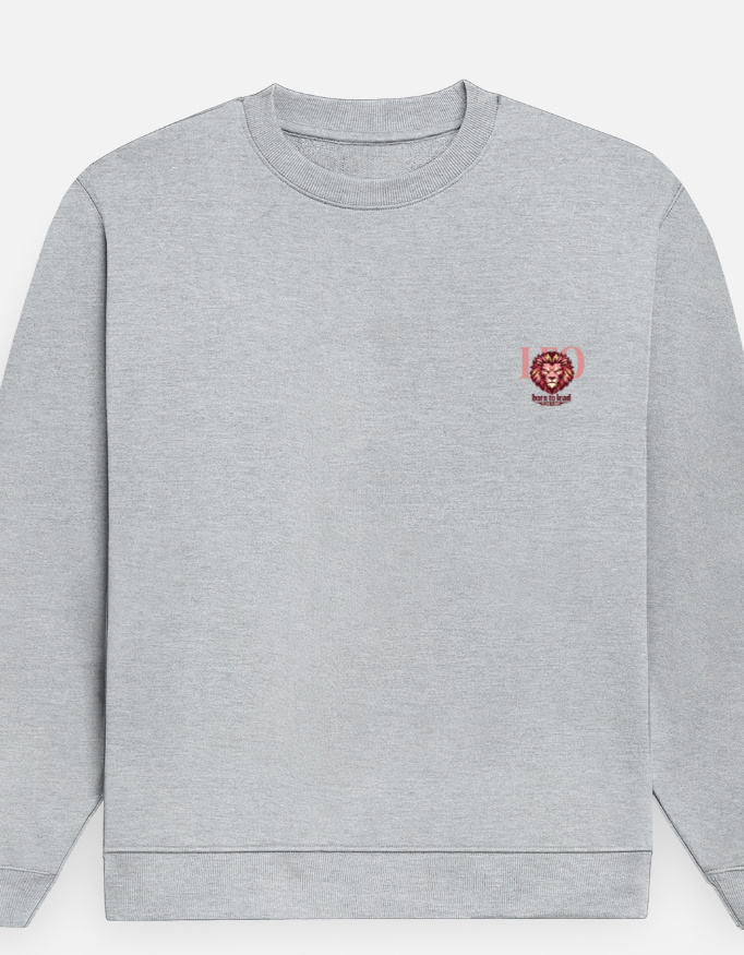 Men's Premium Regular Fit "Leo" Minimalist Crest Graphic Sweatshirt - Image 7
