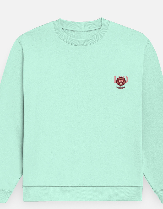 Men's Premium Regular Fit "Leo" Minimalist Crest Graphic Sweatshirt
