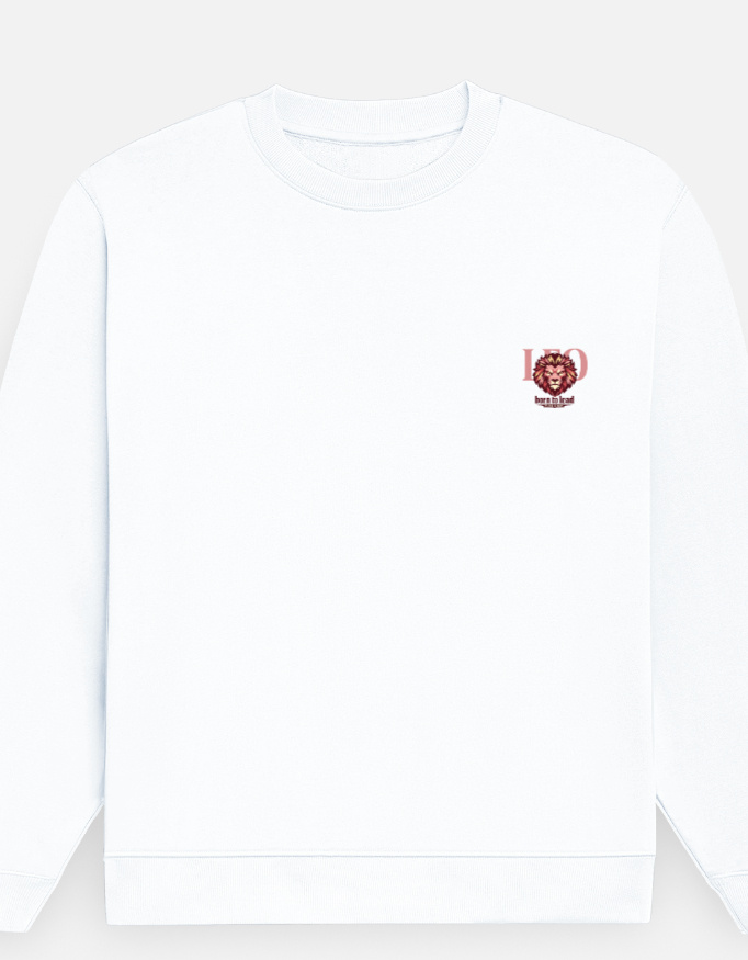 Men's Premium Regular Fit "Leo" Minimalist Crest Graphic Sweatshirt - Image 3