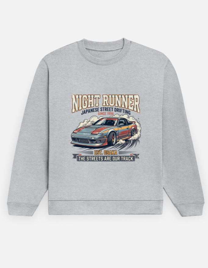 Men's Premium Regular Fit Motorsport Graphic Sweatshirt - Image 9