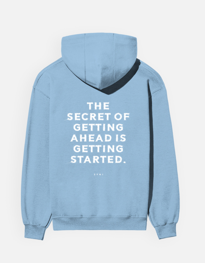 The Secret Of Getting Ahead" Men's Hoodie - Image 3