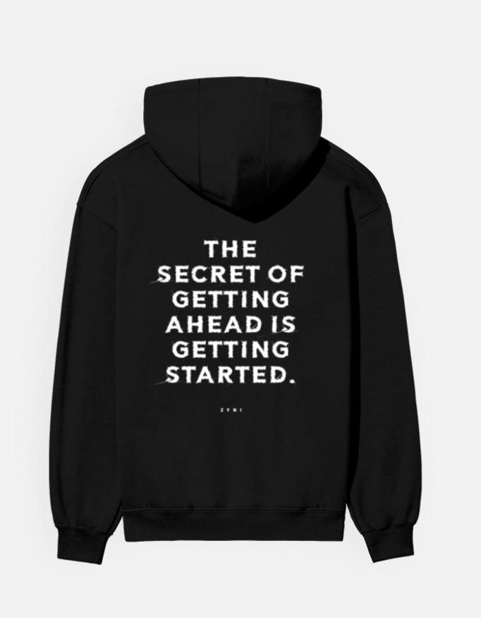 The Secret Of Getting Ahead" Men's Hoodie - Image 5