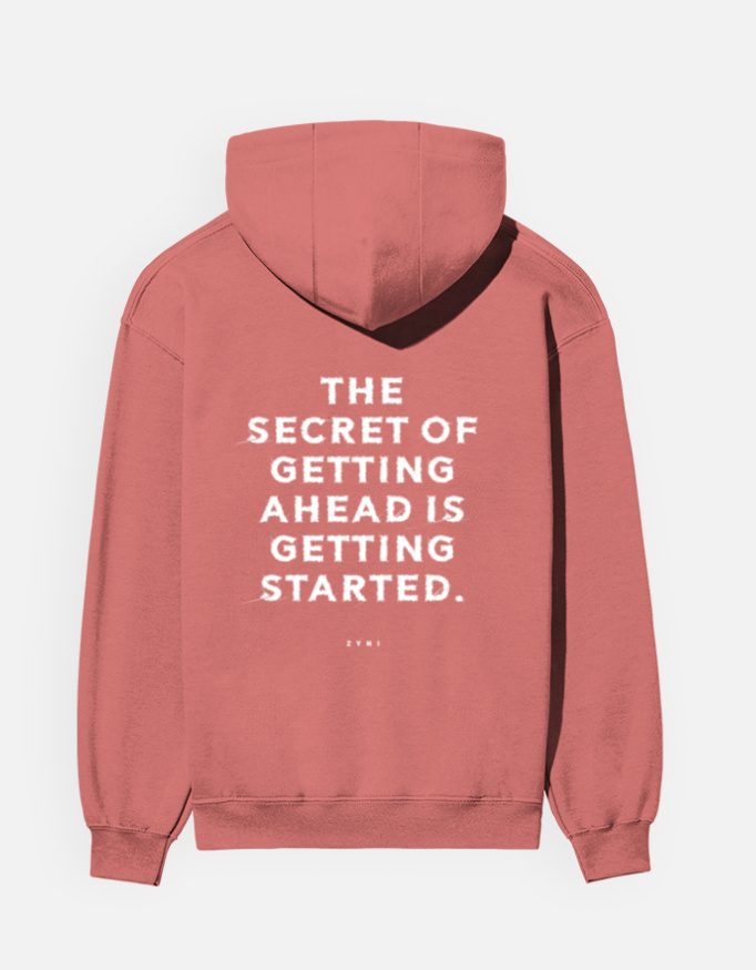 The Secret Of Getting Ahead" Men's Hoodie - Image 7
