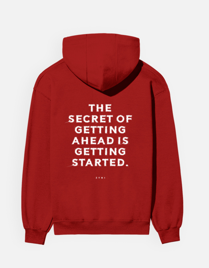 The Secret Of Getting Ahead" Men's Hoodie - Image 11