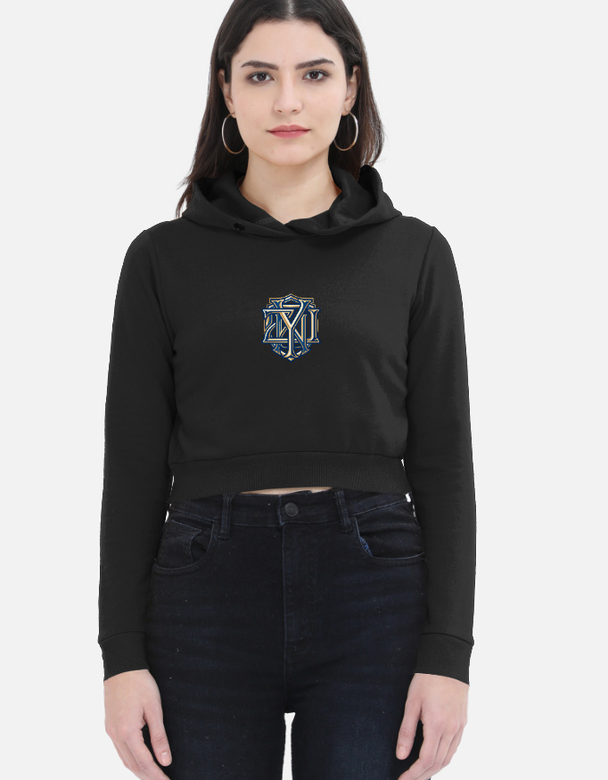 Women's "GET LOST" Heavyweight Luxury Cropped Hoodie - Image 4