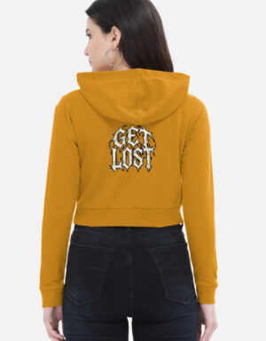 Women's "GET LOST" Heavyweight Luxury Cropped Hoodie