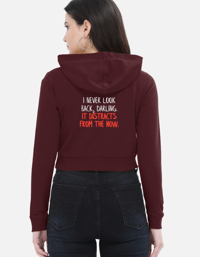 Women's ZYNI Statement Graphic Cropped Hoodie - Image 5