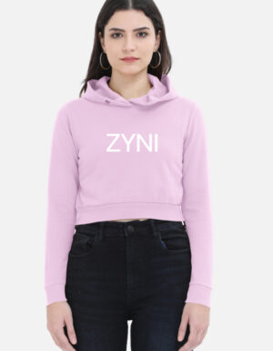 Women's ZYNI Statement Graphic Cropped Hoodie