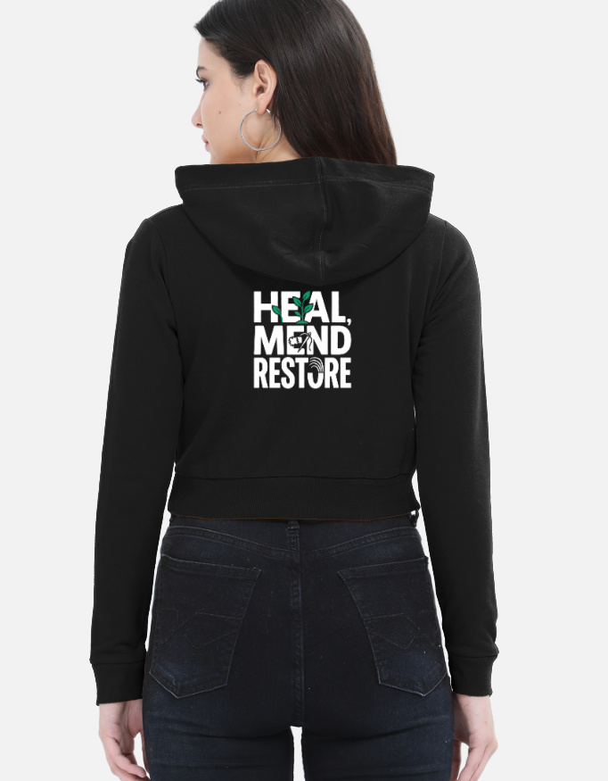Women's ZYNI Heal Mend Restore Cropped Hoodie - Image 4