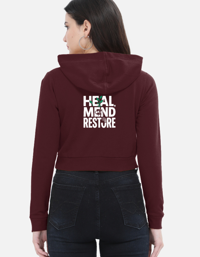 Women's ZYNI Heal Mend Restore Cropped Hoodie - Image 6