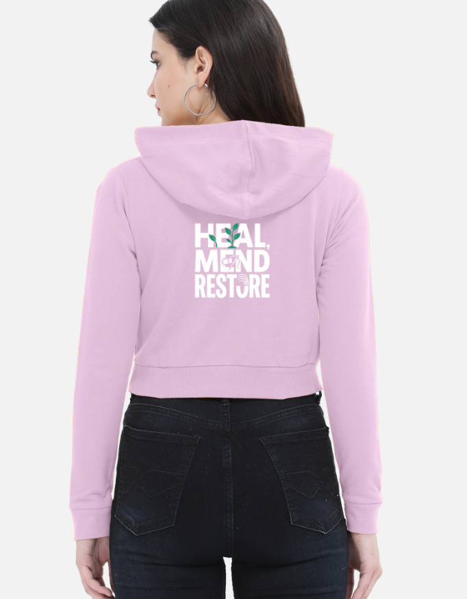Women's ZYNI Heal Mend Restore Cropped Hoodie - Image 8