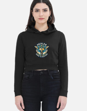 Women's ZYNI Healer Graphic Cropped Hoodie