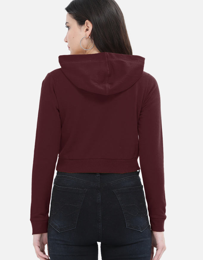 Women's ZYNI Healer Graphic Cropped Hoodie - Image 3